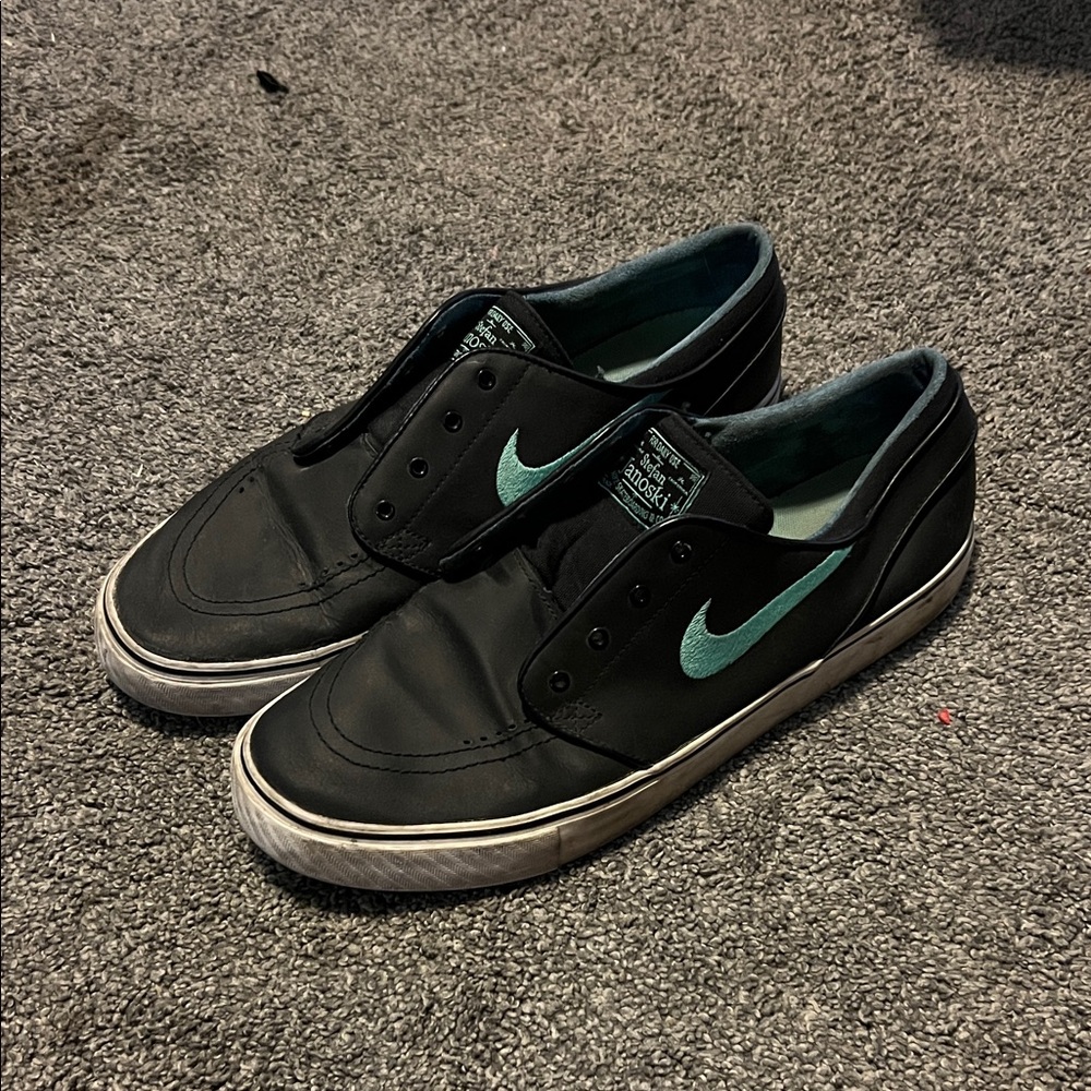 Nike Stefan Janoski Black and Teal Men's Sneakers